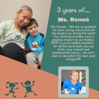 🥳Today we celebrate 3️⃣ sweet and thoughtful years of Ms. Renee!! 

👏We are so grateful for your caring nature and all the laughs you bring this team! You continue to make such a positive impact on our kiddos-MPPT is so incredibly thankful 🩷for all the hard work you put forth, your poised and professional nature… we can’t wait to see what this next year brings! 🫶🏼