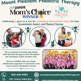 🙌🏼 5 YEARS IN A ROW ⭐️

We are SO VERY ecstatic to announce that our clinic was voted best Occupational, Speech, and Physical therapy by @lowcountryparent Mom’s Choice for the FIFTH YEAR IN A ROW! 

We thank everyone who made this possible as everyone’s support and belief in our clinic have been instrumental to help us grow and serve our community in the highest degree! 

#momschoice2026 #lowcountryparent #pediatrictherapy