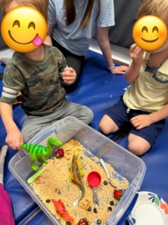 🧑🏽‍🍳 FEEDING GROUP 🍽️

Our first feeding group has commenced! These boys are learning to try new foods and learn important feeding habits through messy and fun play with their food. Positive food experiences are very important, especially for these young learners! 

#PediatricFeedingTherapy #FeedingGroup #FoodExploration